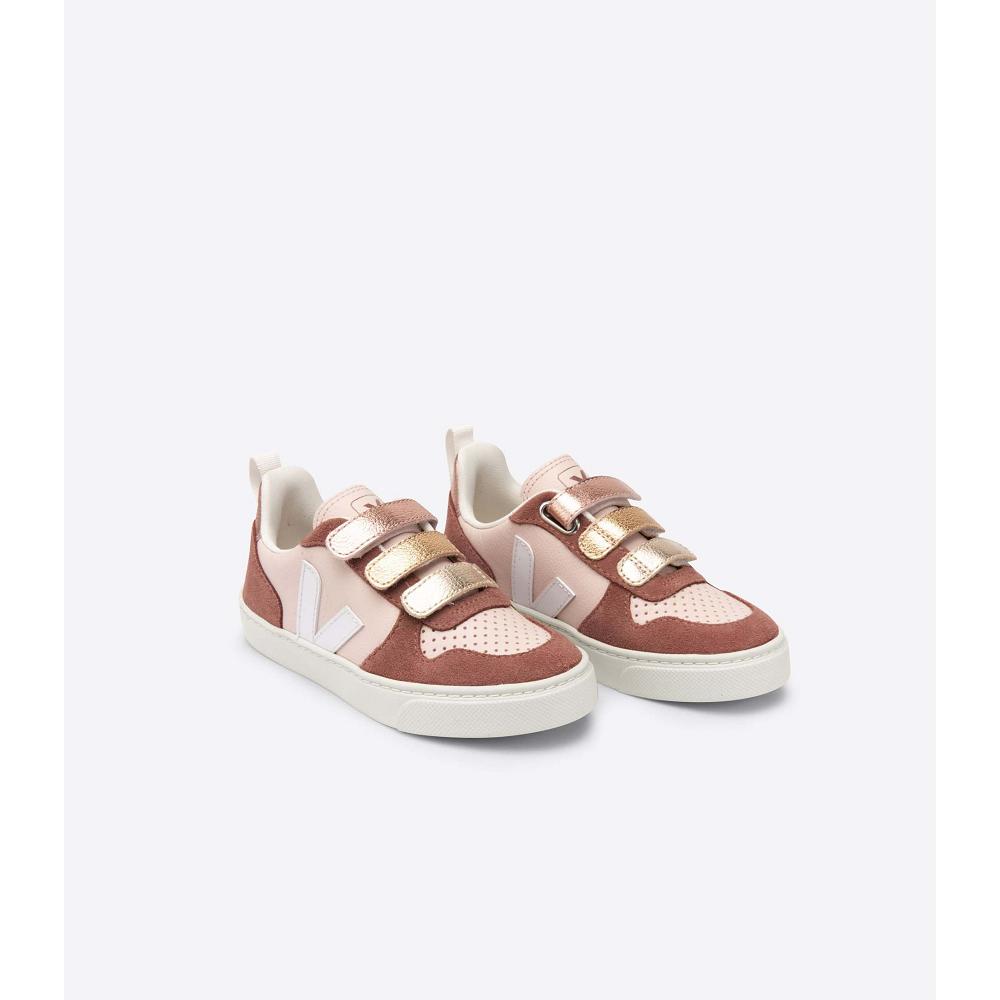 Veja V-10 CHROMEFREE Kids' Shoes Pink | CA 740QMA